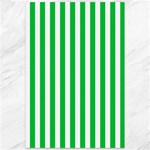 Vertical Stripes - White and Dark Pastel Green Canvas 12  x 18 