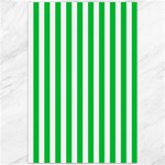Vertical Stripes - White and Dark Pastel Green Canvas 20  x 30 