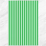 Vertical Stripes - White and Dark Pastel Green Canvas 24  x 36 