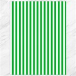 Vertical Stripes - White and Dark Pastel Green Canvas 36  x 48 