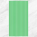 Vertical Stripes - White and Dark Pastel Green Canvas 40  x 72 