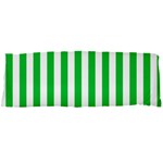 Vertical Stripes - White and Dark Pastel Green Body Pillow Case Dakimakura (Two Sides)