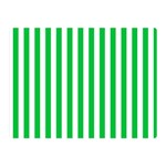 Vertical Stripes - White and Dark Pastel Green Double Sided Flano Blanket (Mini)