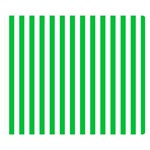 Vertical Stripes - White and Dark Pastel Green Double Sided Flano Blanket (Small)