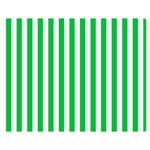Vertical Stripes - White and Dark Pastel Green Double Sided Flano Blanket (Medium)