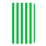 Vertical Stripes - White and Dark Pastel Green Memory Card Reader (Rectangular)