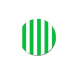 Vertical Stripes - White and Dark Pastel Green Golf Ball Marker (10 pack)