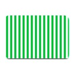 Vertical Stripes - White and Dark Pastel Green Plate Mat