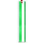Vertical Stripes - White and Dark Pastel Green Large Book Mark