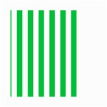 Vertical Stripes - White and Dark Pastel Green Small Garden Flag (Two Sides)