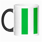 Vertical Stripes - White and Dark Pastel Green Morph Mug