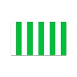 Vertical Stripes - White and Dark Pastel Green Sticker Rectangular (100 pack)