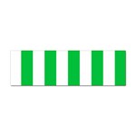 Vertical Stripes - White and Dark Pastel Green Sticker Bumper (10 pack)