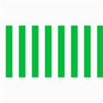 Vertical Stripes - White and Dark Pastel Green 4  x 8  Photo Cards