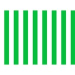 Vertical Stripes - White and Dark Pastel Green Birthday Cake 3D Greeting Card (7x5)