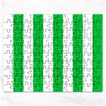 Vertical Stripes - White and Dark Pastel Green Jigsaw Puzzle (Rectangular)