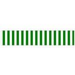 Vertical Stripes - White and Green Flano Scarf (Small)