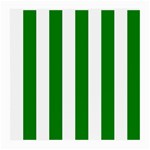 Vertical Stripes - White and Green Medium Glasses Cloth (2 Sides)