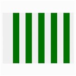 Vertical Stripes - White and Green Large Glasses Cloth
