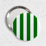 Vertical Stripes - White and Green 2.25  Handbag Mirror