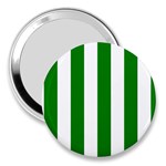 Vertical Stripes - White and Green 3  Handbag Mirror