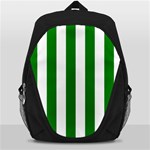 Vertical Stripes - White and Green Backpack Bag