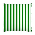 Vertical Stripes - White and Green Standard Cushion Case (One Side)