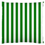 Vertical Stripes - White and Green Large Cushion Case (Two Sides)