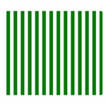Vertical Stripes - White and Green Double Sided Flano Blanket (Small)