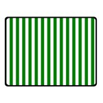 Vertical Stripes - White and Green Double Sided Fleece Blanket (Small) (Two Sides)
