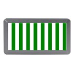 Vertical Stripes - White and Green Memory Card Reader (Mini)