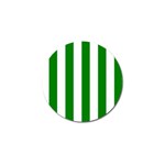 Vertical Stripes - White and Green Golf Ball Marker