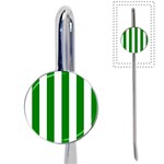 Vertical Stripes - White and Green Book Mark