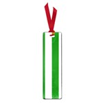 Vertical Stripes - White and Green Small Book Mark