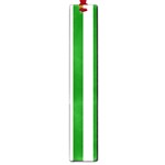 Vertical Stripes - White and Green Large Book Mark