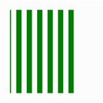 Vertical Stripes - White and Green Small Garden Flag (Two Sides)