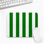 Vertical Stripes - White and Green Small Mousepad