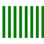 Vertical Stripes - White and Green Birthday Cake 3D Greeting Card (7x5)