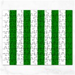 Vertical Stripes - White and Green Jigsaw Puzzle (Rectangular)