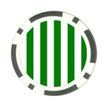 Vertical Stripes - White and Green Poker Chip Card Guard (10 pack)