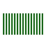 Vertical Stripes - White and Dark Green Satin Wrap