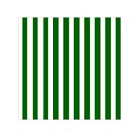 Vertical Stripes - White and Dark Green Small Satin Scarf  (Square)