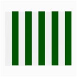 Vertical Stripes - White and Dark Green Small Glasses Cloth (2 Sides)