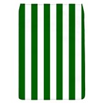 Vertical Stripes - White and Dark Green Removable Flap Cover (S)