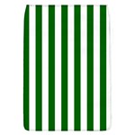Vertical Stripes - White and Dark Green Removable Flap Cover (L)