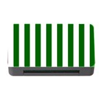 Vertical Stripes - White and Dark Green Memory Card Reader with CF