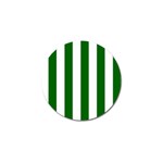 Vertical Stripes - White and Dark Green Golf Ball Marker