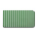 Vertical Stripes - White and Dark Green Medium Bar Mat