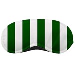 Vertical Stripes - White and Dark Green Sleeping Mask