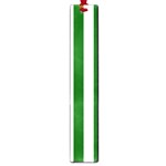 Vertical Stripes - White and Dark Green Large Book Mark